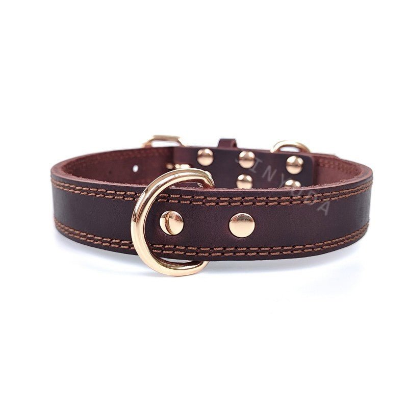 collier chien cuir sweetleather brun