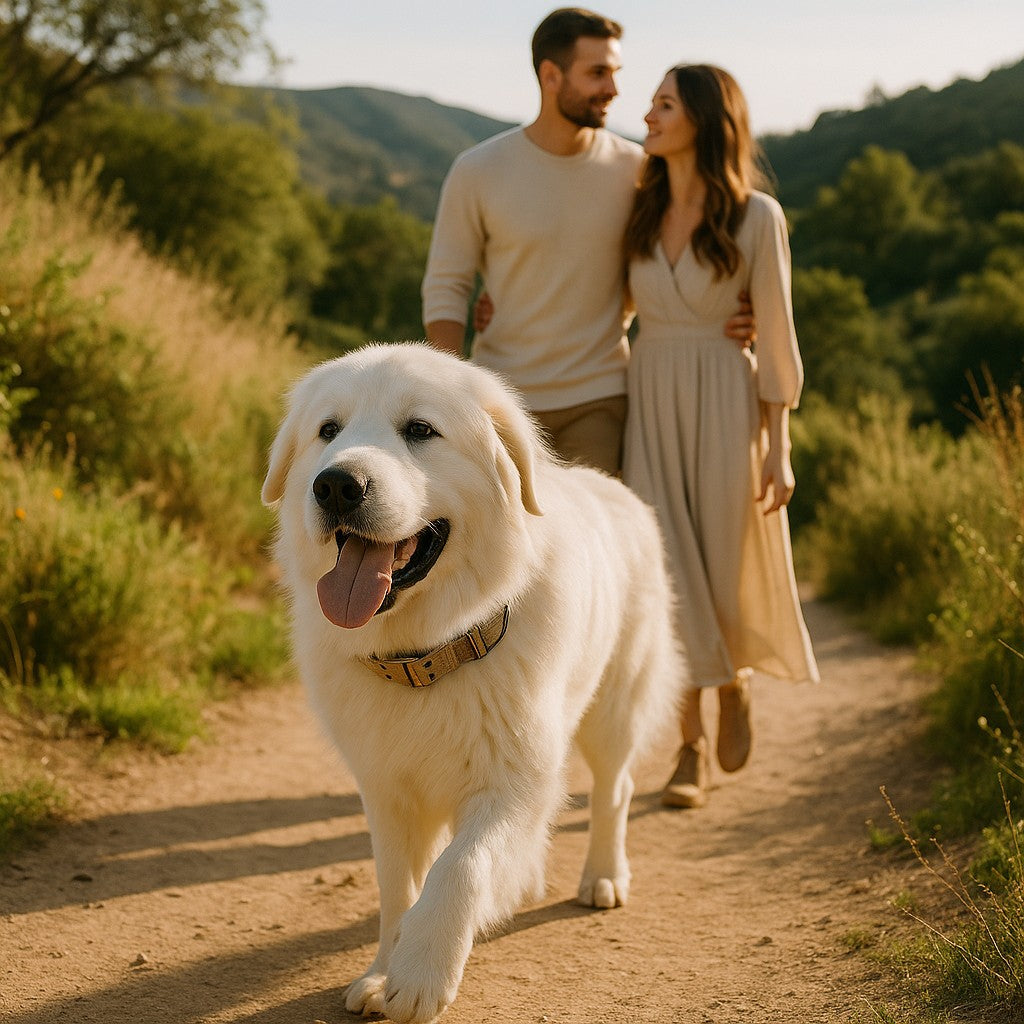 collier chien tacticalcollar kaki montagne pyrenees couple amoureux
