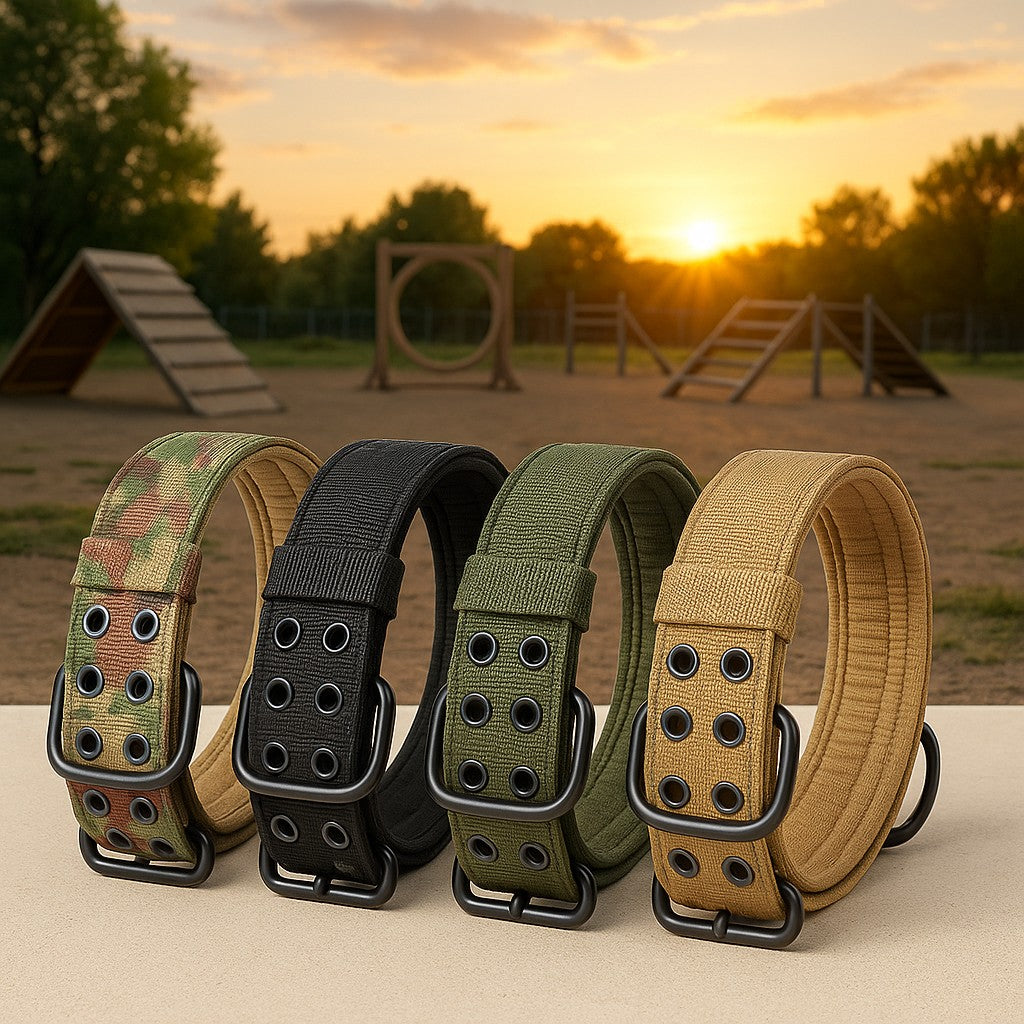 collier chien tacticalcollar presentation quatre couleur coucher soleil