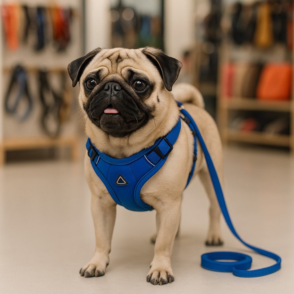 harnais chien tinymeddoggy bleu kiosque