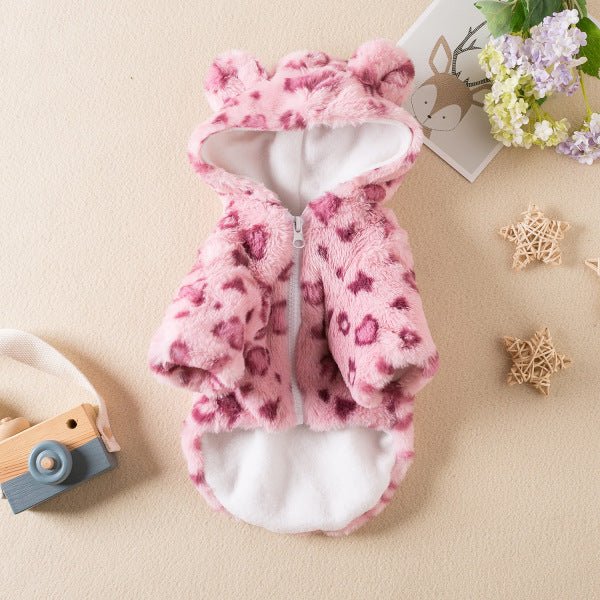 manteau chien mini leopet variante rose