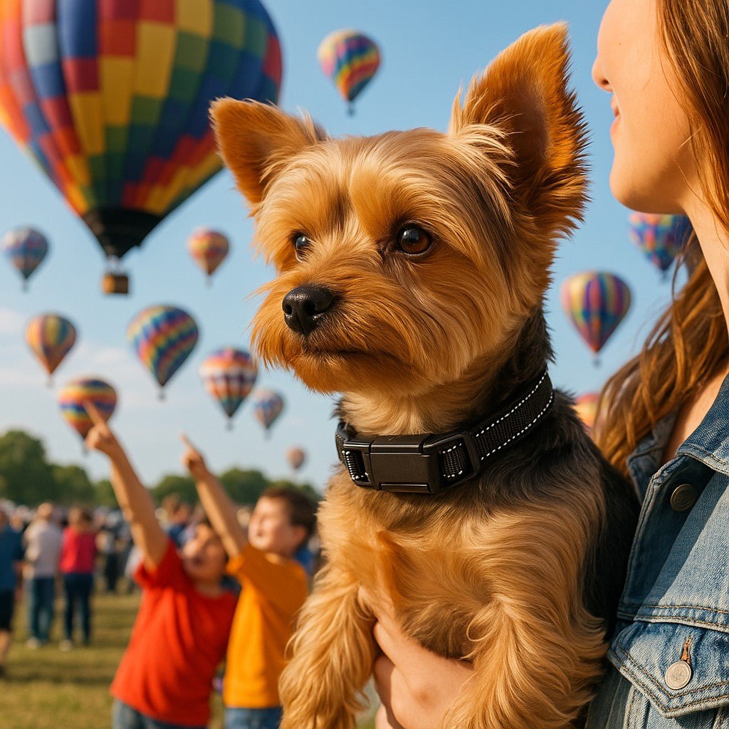 collier  aboiement canimist yorkshire terrier maitresse montgolfieres