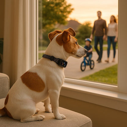 collier anti aboiement pour chien littlenobark jack russell gens trottoir