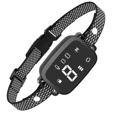 collier anti aboiements pour chien woofcontrol ecran blanc
