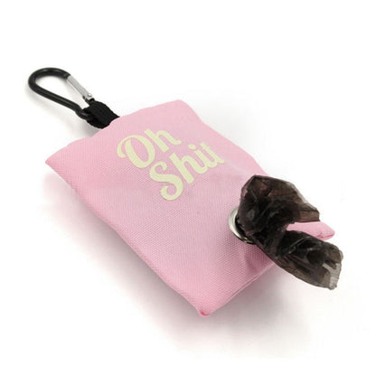 distributeur sac a crotte oh crotte rose pale