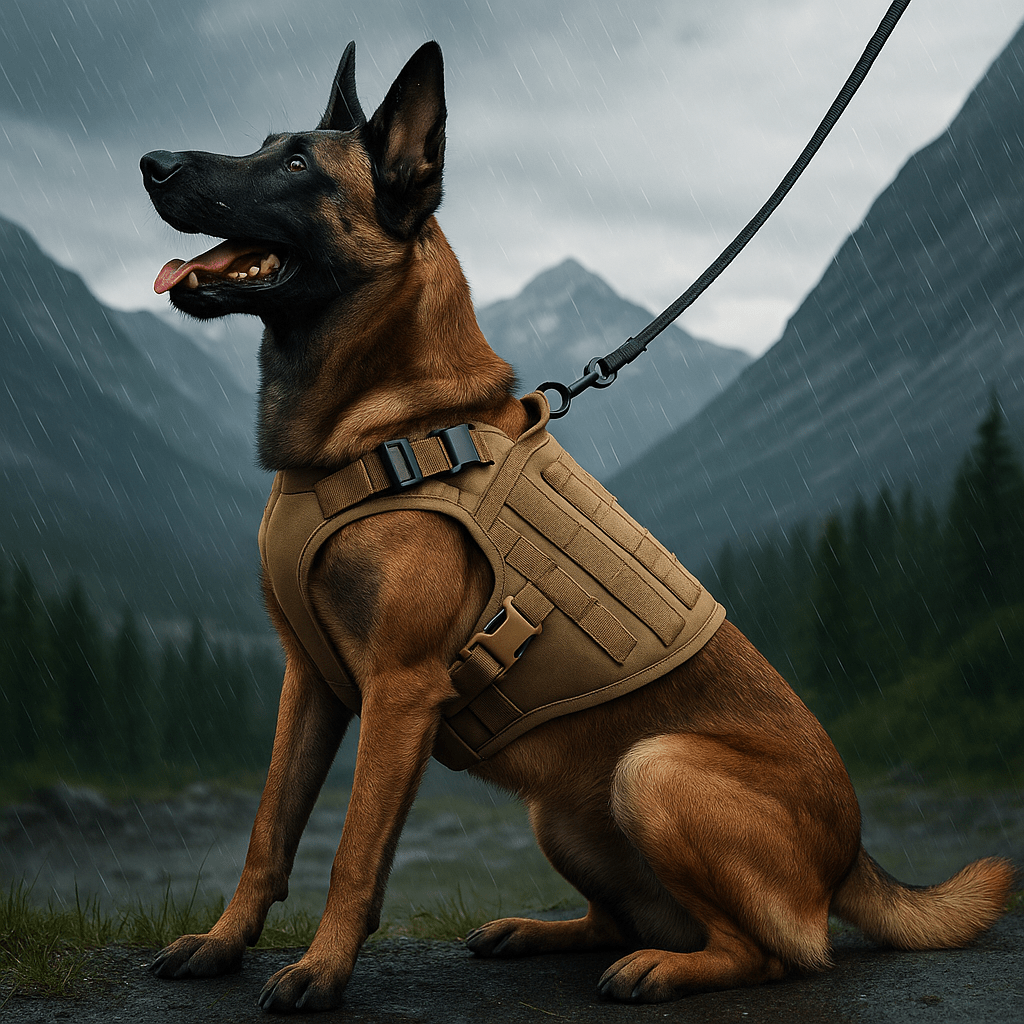 harnais chien tactikdog berger allemand montagne pluie