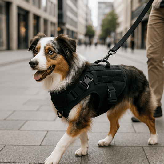 harnais chien tactikdog noir berger australien ville