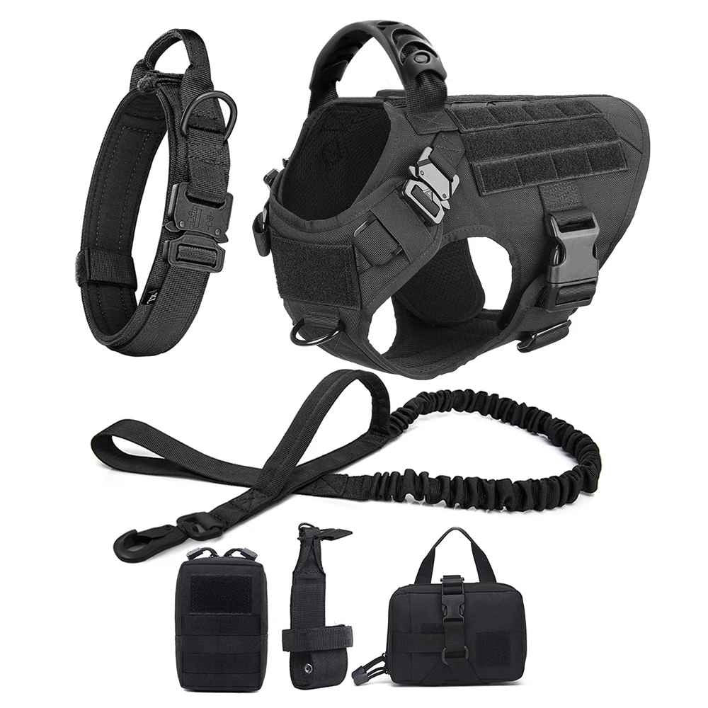 harnais chien tactikdogkit noir complet