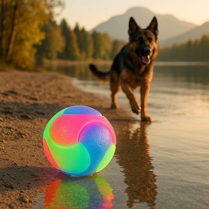 jouet pour chien magic lumiball berger allemand cours apres la balle plage
