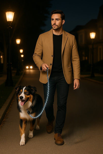 laisse pour chien caniconfort berger australien balade nuit