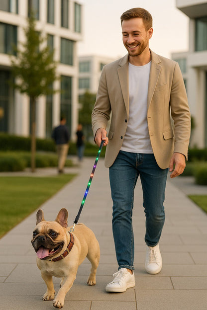 laisse pour chien caniled bouledogue francais parc