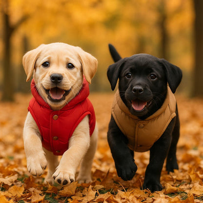 manteau chien pawfect look rouge marron labradors chiots gambadent ensemble