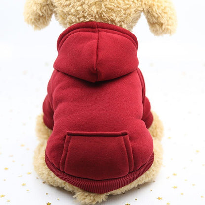 pull pour chien woof hoodie rouge